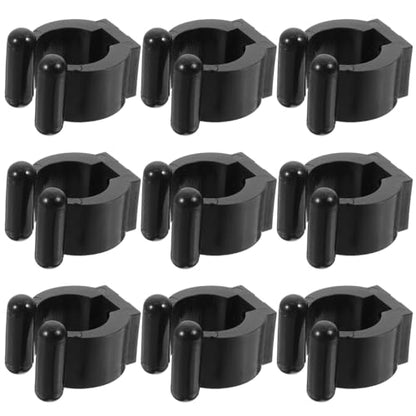 10Pcs Fishing Rod Holder Clips with Screws Wall Mount Fishing Rod Rack Clip for Storage Pool Cue Holder Clamps for Cue Storage Space Saving Display for Home or Retail