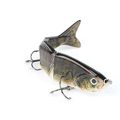 10in Multi Jointed Swimbait Fishing Lures Bait,4 Segment Big Giant Sinking Fishing Bass Lures,Crankbaits Swimbaits with Treble Hook - color: 10in,4.76oz-Color D