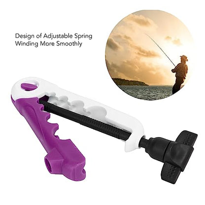 Tyenaza 2PCS Mini Line Spooler, Portable Adjustable Fishing Line Spooler Fishing Line Winder Machine Mini Bobbin Reel Accessories - color: White Purple