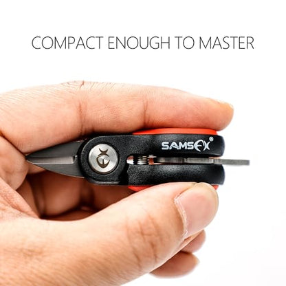 SAMSFX Fishing Nipper with Retractable Tether, Stainless Steel Blades that Cut Braid, Mono and Fluoro Lines, SNIP, Fishing Line Cutters (Red) - color: Red