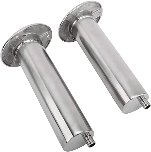 YaeMarine 4-Pack Heavy Duty Stainless Steel 316 Deluxe Rod Holders with Drain, Flush Mount Fishing Rod Pole Holders, 30 Degree /15 Degree/90 Degree - style: 15 Degree