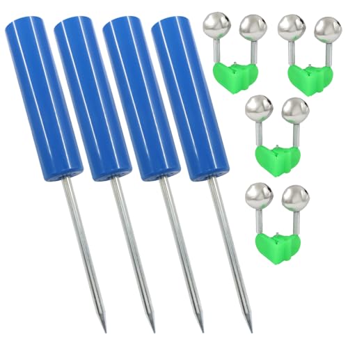 Murtenze Fishing Rod Holder, Reinforced PVC Fishing Pole Holders Ground Free Alarm Bells, Support Stand for Bank Fishing/Beach Anglers - color: Blue