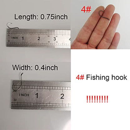 100pcs Octopus Beak Offset Fishing Hooks Froged Sport Circle Hooks Sharp High Carbon Steel Fishing Hook-6 Sizes - size: 4#