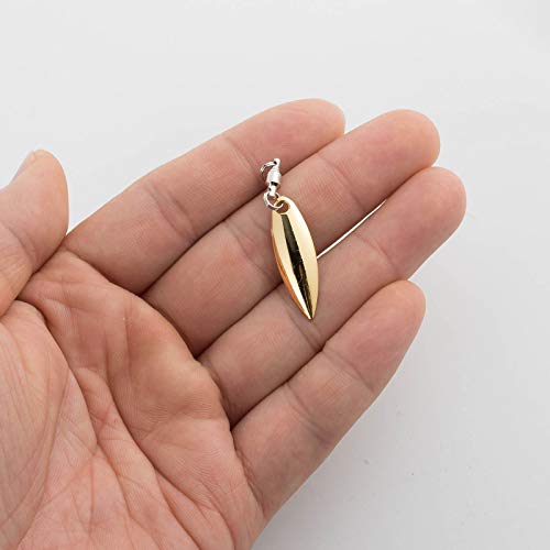 Alwonder 10 Pack Spinner Blades with Ball Bearing Swivels Tail Spinner Spinnerbait Lure Making Supplies Bass Lures Soft Lures - color: #3.5 Willow Blades, Gold, 10pcs