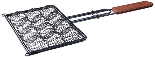 Outset Rosewood Handle Grill Basket, Non-Stick Meatball Basket - style: Meatball Basket