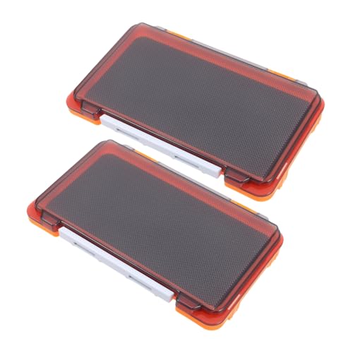 Toyvian 2pcs Fly Hook Storage Box Fishing Lure Case Fishing Hook Organizer Small Parts Organizer Fishing Tackle Binder Fishing Lure Hanger Storage Case Pp Orange