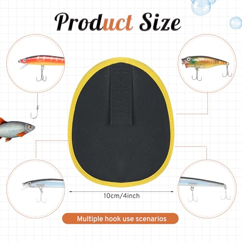 Tioncy 6 Pack Fishing Lure Covers 6 Inch Bait Gloves Lure Wrap Fishing Hook Cover Easily See Bait Storage Protector Guard to Keep Fishermen Safe for Rod - color: Yellow