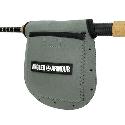 Angler Armour Spinning Reel Cover, Fishing Reel Cover, Neoprene Reel Cover, Spinning Reel Sleeve, Spinning Reel Case, Spinning Reel Protective Sleeve, Fits 1000, 2000, 3000, 3500 Reels (Titanium Gray) - color: Titanium Gray