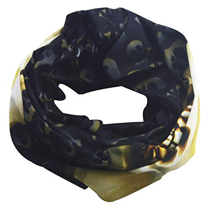 Obacle Neck Gaiter Face Mask Bandana for Dust Wind Sun Protection for Men Women - color: Skull Gold Teeth Mask