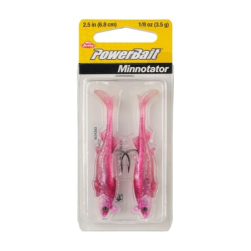Berkley PowerBait Minnotator Fishing Soft Bait - color: Pink Shiner, size: 2.5 in - 1/8 oz
