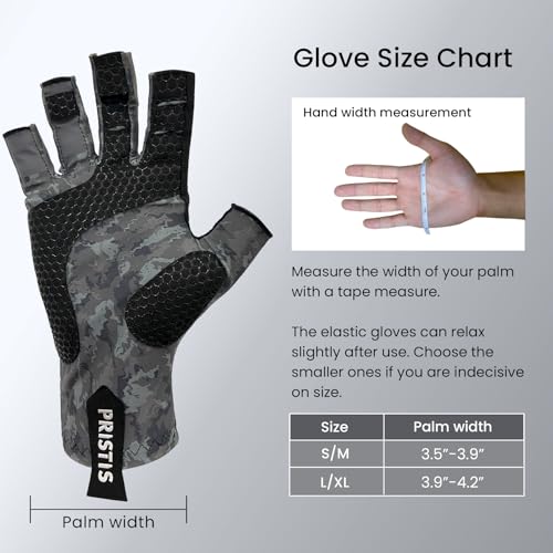 Pristis Half-Finger Fishing Gloves, UPF 50+ Breathable Quick Drying Fingerless Sun Gloves for Women Men, Fly Fishing Hunting Paddling Sailing Kayaking Hiking Canoeing Cycling - color: Wasteland CAMO, size: S - M