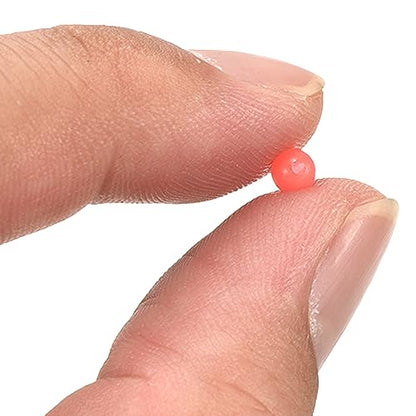 M METERXITY Glow Fishing Beads - Plastic Luminous Round Bait Egg Lure Rigs Apply to Outdoor Tackle Tool - color: Red, size: 4mm