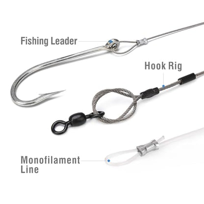 iCrimp Wire Rope Crimping Tool Kit with Swager, Cutter and Aluminum Loop Sleeves 3/64'',1/16'',5/64'', 3/32'',7/64'',1/8'', for Mono Fishing Line,Cable Railing, Sling