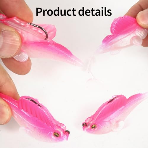 Soft Fishing Lures for Bass: Premium Pre-Rigged Jig Head Paddle Tail Swimbaits for Freshwater and Saltwater - color: 10pcs Weedless Hook
