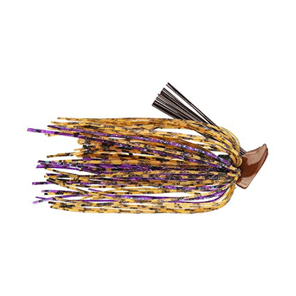 Buckeye Lures 1/2 Oz Flat Top Finesse Jig with Premium Skirting & Rubber Skirt Collar Durable Versatile Fishing Bait - color: Peanut Butter & Jelly