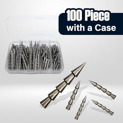 Reaction Tackle Tungsten Nail Weights for Bass Fishing - Insert Sinkers for Wacky Rig, Neko Rig and Soft Plastic Lures - Freshwater and Saltwater - 25-Pack - size: 1/8 Oz