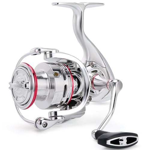 Sougayilang Saltwater Spinning Reel,CNC Aluminum Spool,Max Drag 33LB,Oversize Grip,5.5:1 Gear Ratio, 11+1 Stainless-Steel BB, Freshwater Fishing Reel. - color: SW4000