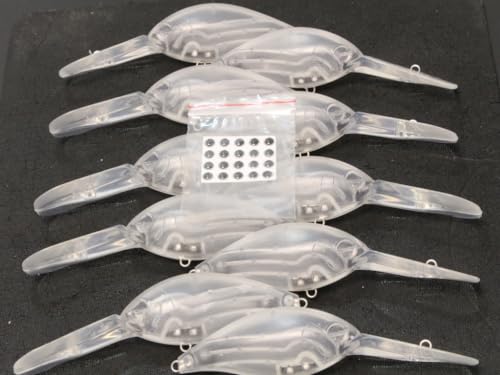 10 Blank Unpainted Minnow Crankbait Topwater Lipless Jerkbait Fishing Lures V5 - color: UPC309P10