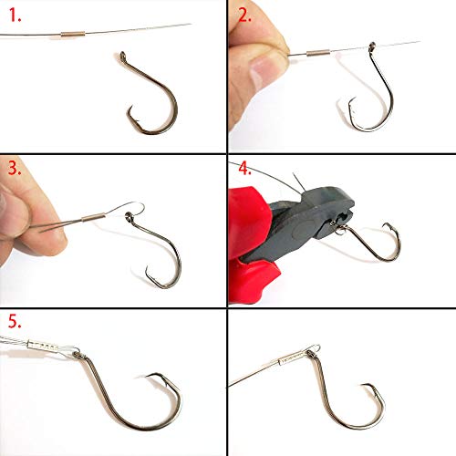 Heavy-Duty Copper Fishing Line Crimp Sleeves - 100 Pcs Bulk Pack, Compatible with 5lb-200lb Monofilament & Steel Leader Lines, Durable & Strong for Saltwater Fishing Leaders - size: 100pcs 3.9#Crimp Sleeves