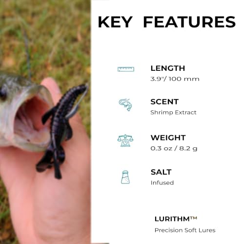 Pulse Craw Soft Plastic Crawfish Lure – 3.9" (100mm), 10-Pack, Rage-Style Craw Bait for Bass Fishing, Texas Rig & Jig Trailer - color: Pearl White