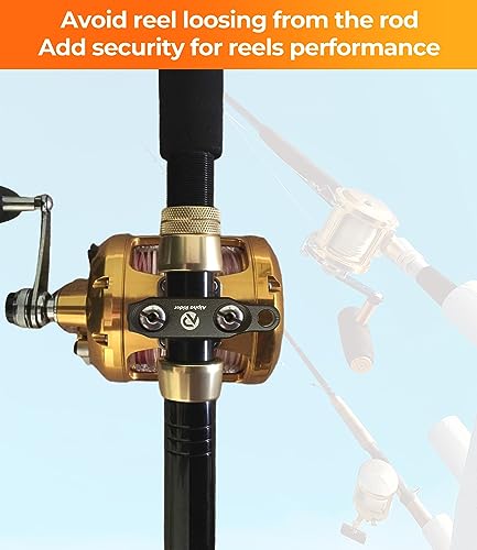 Fishing Reel Rod Clamp Fishing Reels Parts for Penn 20 30 50 70 International V VI Series Reel Rod Clamp Mount Anodized Aluminum Alloy (No Bolts or Screws) - color: Black
