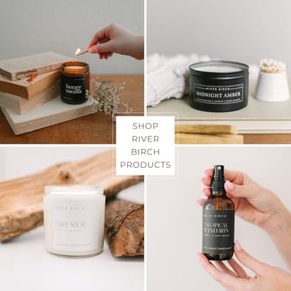 River Birch Birch + Vanilla Scented Linen and Room Spray | Home Fragrance | 4 oz Glass Amber Bottle | Luxury Signature Scent | Handmade in Texas - color: Birch + Vanilla