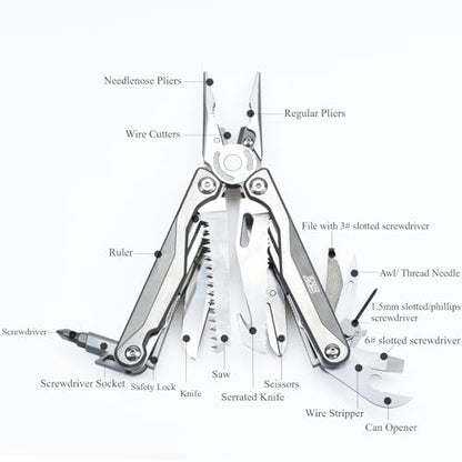 SQT2048-A 19-in-1 Multitool, Gifts for Men, Foldable & Self-Locking, Professional Multitool for DIY, Outdoor Camping, and Home Repairs... - style: SQT2048-A