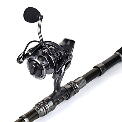 Sougayilang Telescopic Fishing Rod Reel Combos with Carbon Fiber Fishing Pole Spinning Reels and Fishing Accessories - color: Fishing Full Kit, size: 10.8 Ft Rod + XY 5000 Reel