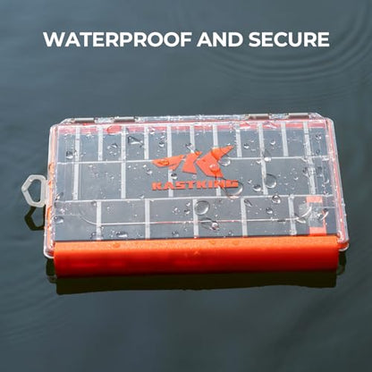 KastKing HyperSeal Waterproof Tackle Box, Waterproof 3600 and 3700 Tackle Trays, Fishing Tackle Box Organizer with Removable Dividers, Lure Box and Terminal Tackle Storage - size: 3600 (1 Pack) & 3700 (1 Pack)