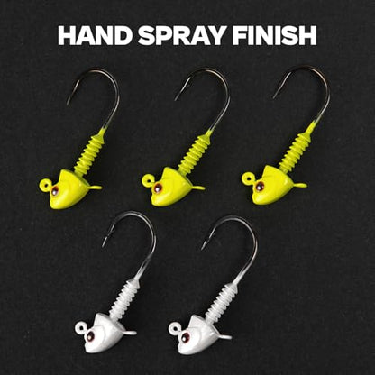 Swimbait Jig Heads with Stacked Cone Keeper, Minnow Style Eye Fishing Jighead 3/16 1/4 3/8 1/2oz (15 PCs) - color: White, size: 1/2oz - 4/0 - 15 pack