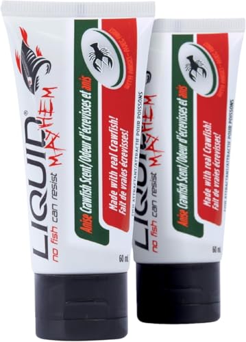 Liquid Mayhem Anise Crawfish Attractant Gel 60 ml / 2 oz · 60 Uses – Real Anise Crawfish Bait & Aminos | UV-Enhanced Long-Lasting Gel – All Lure Types - size: 2-Pack