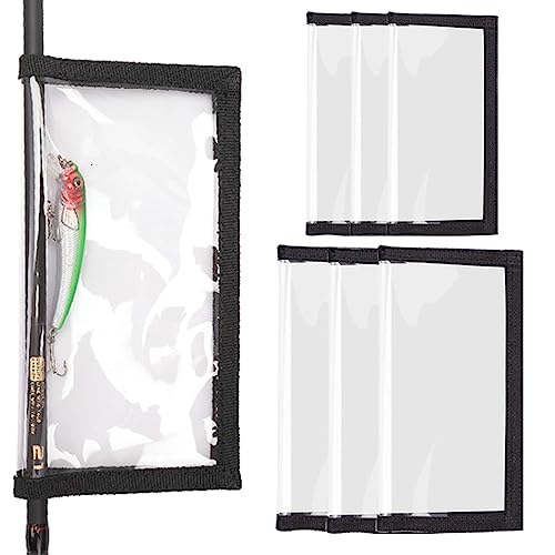 Fishing Lure Wraps 12PCS Clear See-Through PVC Fishing Lure Covers Protect Children Pets and Fishermen Safe from Sharp Hook Transparent Lures Fishing Bait Hook Storage 6L+6M - color: 6Pcs(3L+3M)