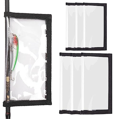 Fishing Lure Wraps 12PCS Clear See-Through PVC Fishing Lure Covers Protect Children Pets and Fishermen Safe from Sharp Hook Transparent Lures Fishing Bait Hook Storage 6L+6M - color: 6Pcs(3L+3M)