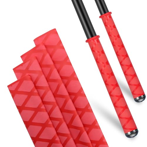 Fishing Rod Handle Grip Pole Wrap X-Tube Heat Shrink Tubing Non-Slip Insulated Abrasion Sleeve-Length:39" Diameter:45/64" (Red) - color: Red, size: Diamter:18mm"(45/64 inch)