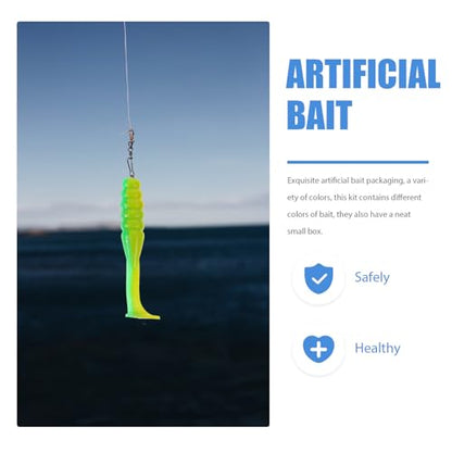Alipis 30pcs Soft Paddle Tail Fishing Lures Artificial Plastic Baits Supple Swimbaits for Freshwater Bass Trout Fishing Tackle Kit