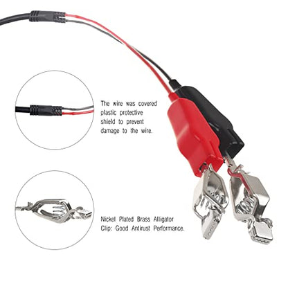 2Pcs 10Ft Electric Fishing Reel Power Cord Cable, Power Cable Connecting Battery to Reels Spool, Compatible with Daiwa Tanacom 1000 750 500, Seaborg 500MJ, Leobritz, Shimano, BeastMaster, ForceMaster