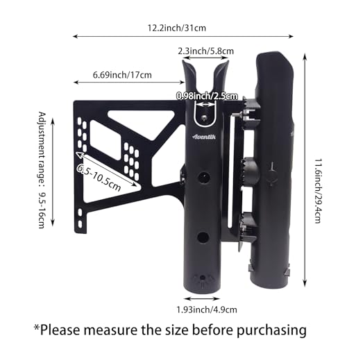 Aventik Bike Fishing Rod Holder for Bike Hold 2 Rods Easy to Mount Secure Stable Fishing Pole Holders