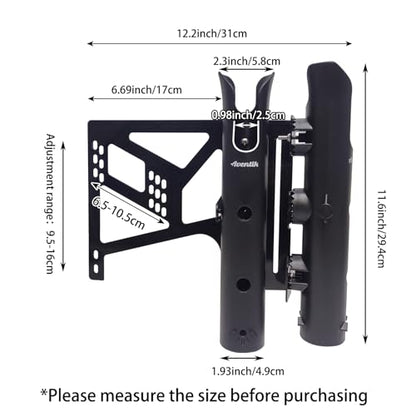 Aventik Bike Fishing Rod Holder for Bike Hold 2 Rods Easy to Mount Secure Stable Fishing Pole Holders