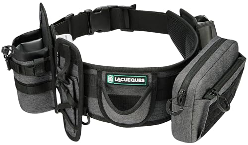 Wading Fishing Belt with Rod Holder and Tackle Pouch, Grey | Hands Free for Lure, Lumbar Support, Waists 32 to 61 Inches, Modular Detachable, Pliers Holster, Water Bottle Holder - color: Grey