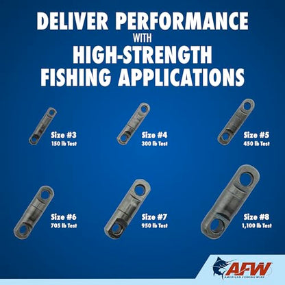 Heavy-Duty Strength – Built for Extreme Conditions, These Brass swivels Offer Superior Durability and high Break Strengths up to 1,100 lbs, Ideal for Big Game Fishing and Tough Applications - size: 4 pc, #5, 450 lb test