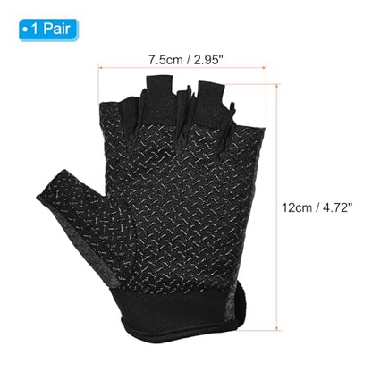 PATIKIL Fishing Gloves Breathable Fingerless Sun Protection Gloves for Men Women Rowing Kayaking Cycling - size: Medium