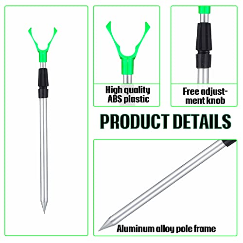 6 Pcs Extendable Fishing Rod Holder for Ground Fishing Pole Holders Surf Catfish Rod Holder for Bank Ground Sand - style: Classic Style