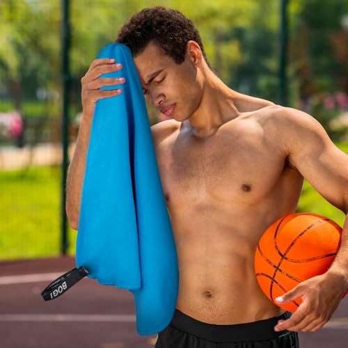 BOGI Microfiber Quick Dry Travel Sports Towel, Blue, 60"x30"+16"x16" - color: Blue, size: L:60''x30''+16''x16''