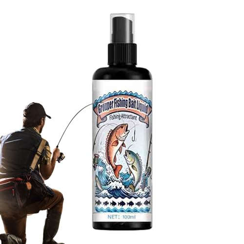 Fishing Liquid Bait 100ml Angling Spraying Solution | Fishing Scent Attractant for Bass Catfish Trout Carp Walleye Pike Lake Pond River Reservoir Saltwater
