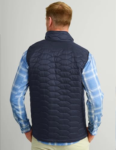 HUK - Men's Scale Vest, DWR Insulated Performance Fishing Vest - color: Naval Academy, size: 3X-Large