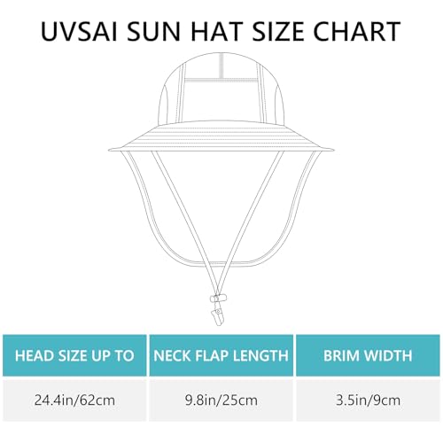 UPF 50+ Foldable Sun Hats Wide Brim with Large Neck Flap for Men Women UV Protection Gardening Fishing Beach Hat - color: Midnight Green