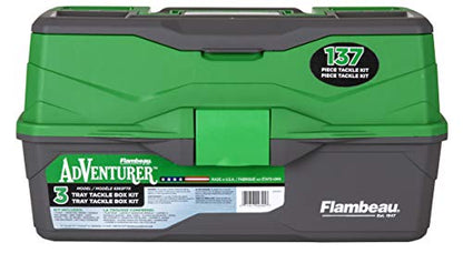 Flambeau Outdoors 6382FTK Adventurer Complete Starter Fishing Tackle Kit with Stringer