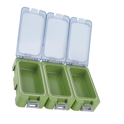 Alomejor Small Tackle Box, Luminous Fishing Tackle Organizer with Transparent Window and Safety Locks for Kayak Bank Fishing (PP Material) - color: Green