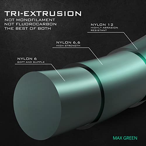 KastKing TriPolymer Advanced Monofilament Fishing Line, Low Light Refraction, Super Smooth, Highly Abrasion Resistant, Triple Cross Head Extrusion Process Fishing Line - color: MAX GREEN, size: 20LB-300Yds