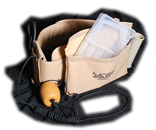 Gen 2 Belt Kit- Large/XLarge, Universal Fishing Belt for Men & Women, Belt Includes Fish Stringer, Pliers, Fishing Rod Holder, Drink Holder, & Removeable Tackle Box, Tan, 33-52" Waist